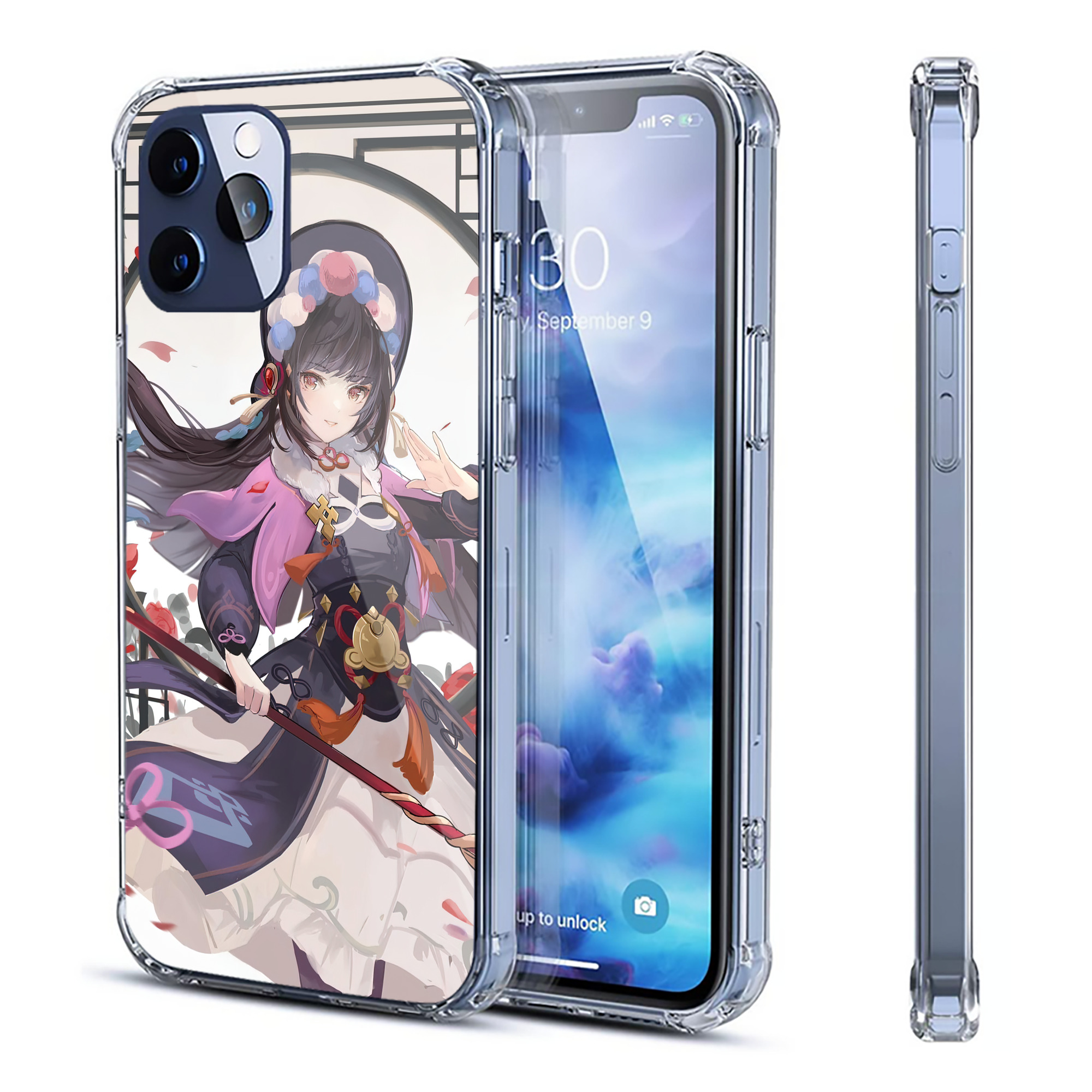 げんし神 genshin 【iPhone 12シリーズ対応】透明スマホケース（クリアソフトケース）